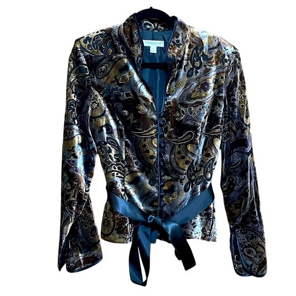 Coldwater Creek Velvety Mandarin Collar Jacket. M - Picture 1 of 5